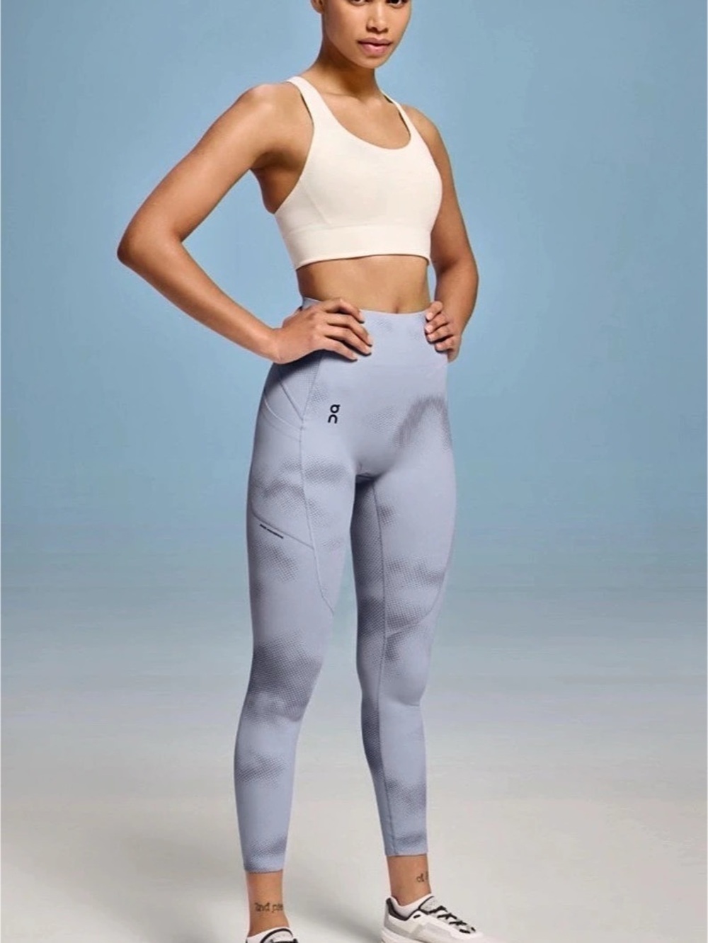 On cloud Tights Abstract Athletic Leggings Gray size S new